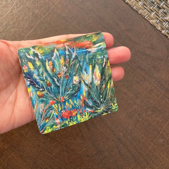 NWT "Sunset Garden" Artisan Magnet - Picture 4 of 4